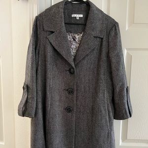Cabi - Shakespeare Wool Tweed Swing Coat Jacket